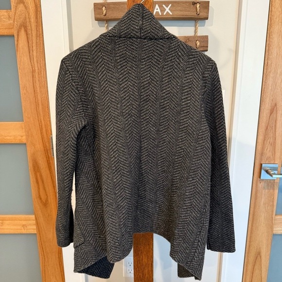 Ralph Lauren Charcoal 71% Wool Knit Open Cardigan w/ Pockets‎ Women's Medium EUC - Picture 2 of 10